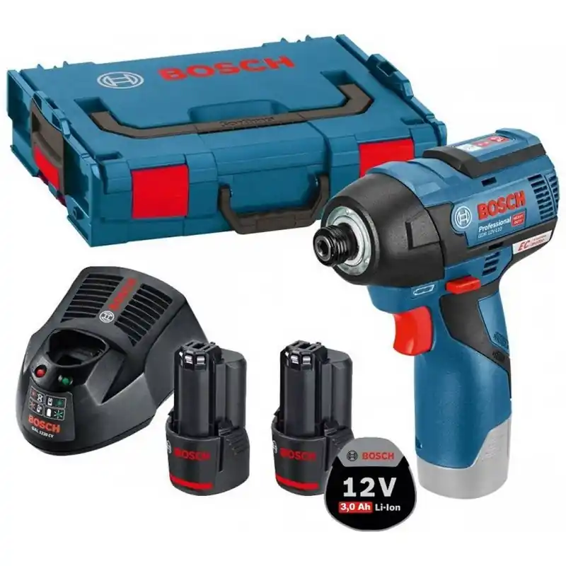 BOSCH Akku-Drehschlagschrauber GDR 12V-110, mit 2 x 3.0 Ah Li-Ion Akku, L-BOXX 06019E0005 Sale