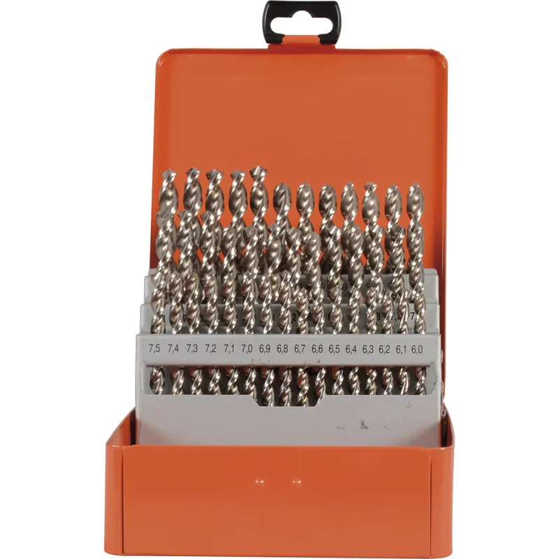 PROJAHN Spiralbohrer Set 41-tlg. HSS-Co 5% DIN 338 Typ UF-L Ø 6 - 10 mm Zylinderschaft Markenware