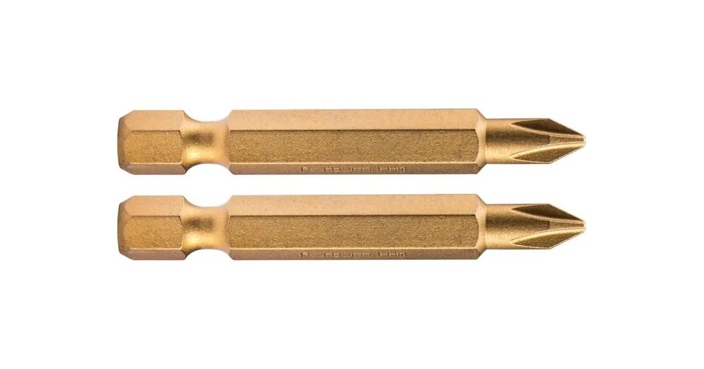 FORTUM Kreuzschlitz-Bit, 2er-Set, PH 1 x 50 mm, Titan-Finish, S2 4741281 Schnäppchen