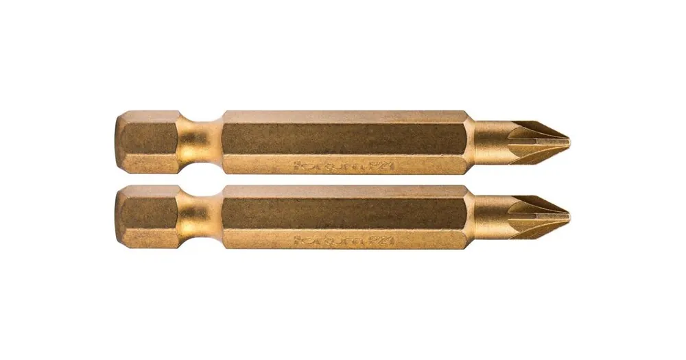 Neu Im Sortiment FORTUM Pozidriv-Kreuzbit, 2er-Set, PZ 1 x 50 mm, Titan-Finish, S2 4741381