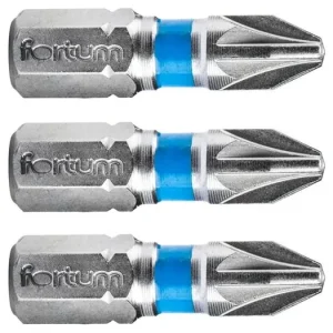 Expressversand FORTUM Pozidriv-Kreuzbohrer, 3er-Set, PZ 2 x 25 mm, S2 4741302