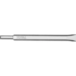 Abverkauf TOTAL SDS Plus Flachmeißel, 14 x 250 x 20 mm, aus Chrom-Molybdän-legiertem Stahl mit sandgestrahlter Oberfläche. TAC15121411