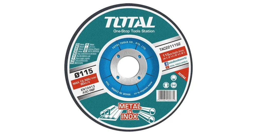 Meistverkauft TOTAL Metall-Trennscheiben, 115 x 22,2, 10 Stück TAC2211155