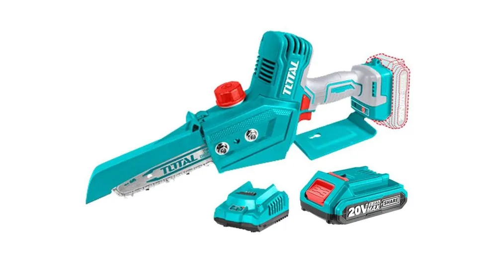 TOTAL Akku-Kettensäge, Mini, 20 V LI-ION, bürstenlos, 1 Akku, 1 Ladegerät TGSLI20685 Expressversand
