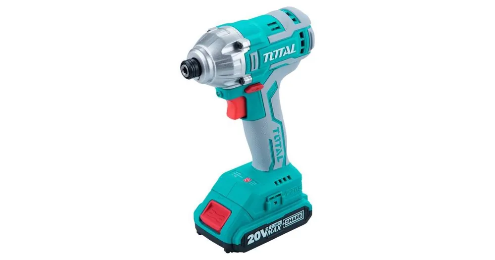 TOTAL Schlagschrauber, Akku 1/4", bürstenlos, 20 V Li-Ion (2x), 2000mAh, Industrie TIRLI2002 Neue Kollektion