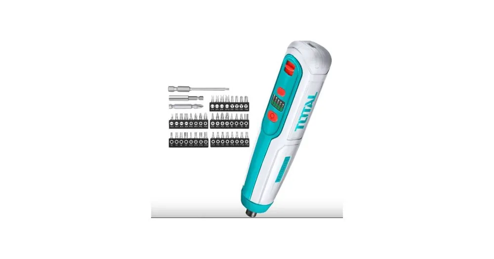 TOTAL Akku-Minischrauber, 4 V, USB-Aufladung, mit Bit-Set TSDLI04062 Schnäppchen