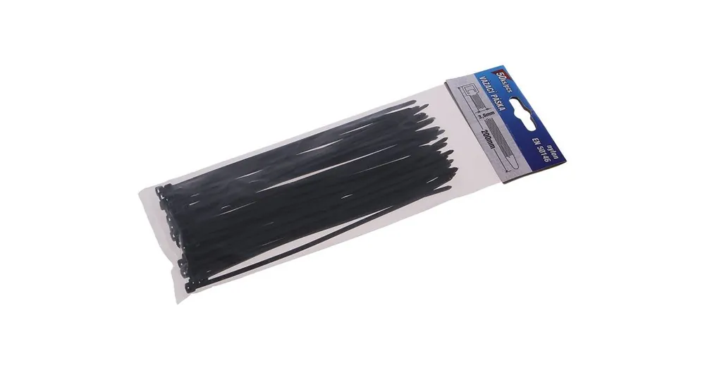Top-Angebot LEVIOR Bindebänder 200 x 3,6 mm, 50 Stück, schwarz, 23814.01