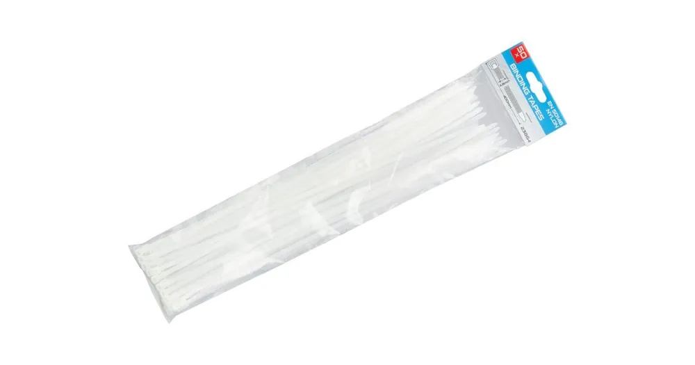 LEVIOR Bindebänder 400 x 4,8 mm 50 Stück weiß 23864.01 Abverkauf
