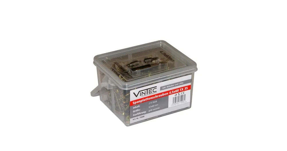 Sonderaktion GÜDE Schrauben 4,5 x 60 mm, verzinkt und gelb chromatiert V75008