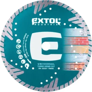 Echt EXTOL Diamanttrennscheibe, Turbo Grind Cut, für Trocken- und Nassschnitt, 230 x 22,2 x 2 mm 8703065