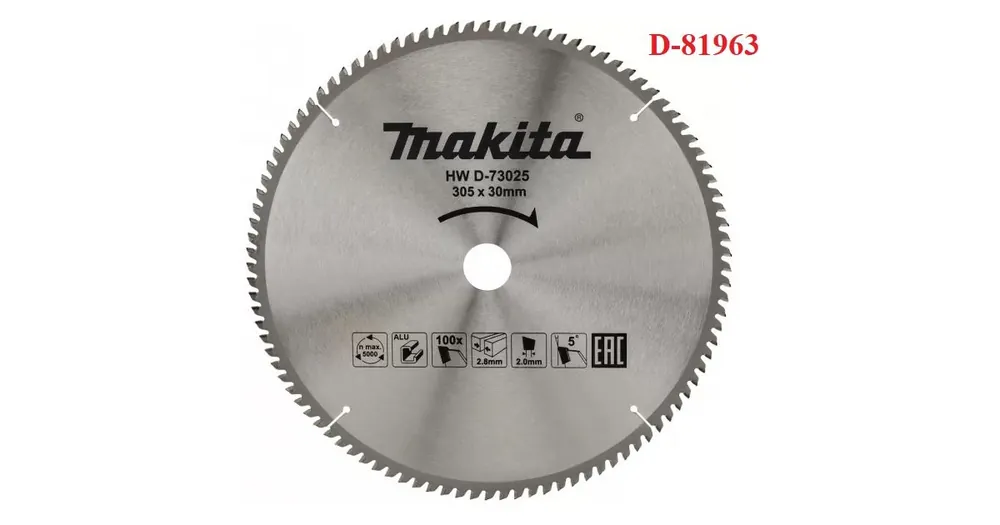 Top-Preis MAKITA TCT-Sägeblatt Aluminium 305 x 30 mm, 100 Zähne D-81963