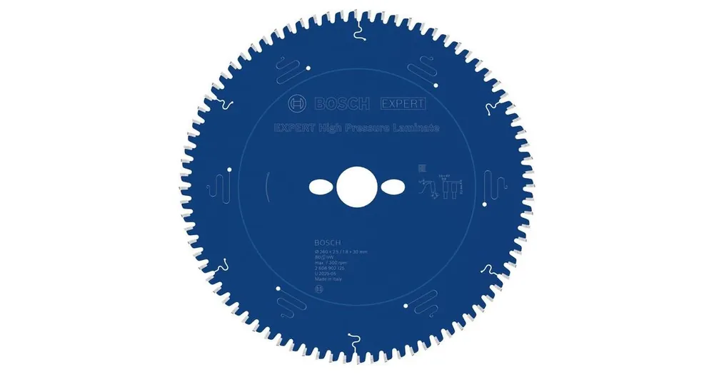 Sale BOSCH EXPERT Hochdrucklaminat-Sägeblatt, 260 × 2,5/1,8 × 30 mm, T80 2608902125