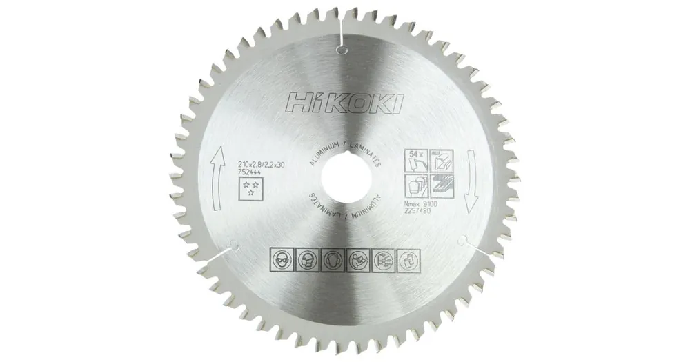 Aktuell HIKOKI TCT Sägeblatt für Laminat und Aluminium 210x30 z54, Trapez-/Flachzahnung 752444