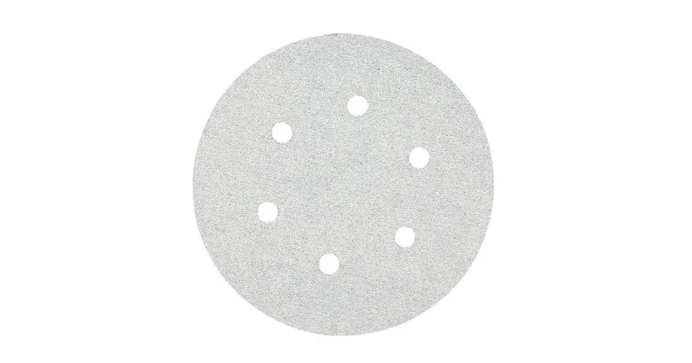 Günstig HIKOKI 10 Schleifscheiben 150 mm P100, Klettverschluss, weiß 753144