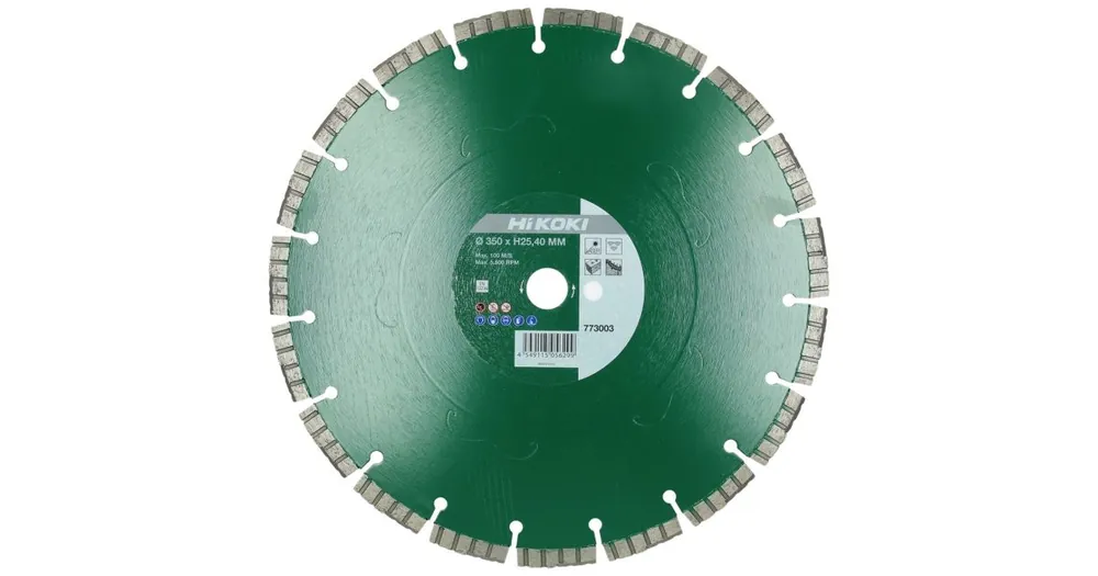 HIKOKI Diamantscheibe 350x11,5x25,4 mm Universal für Laser 773003 Rabatt