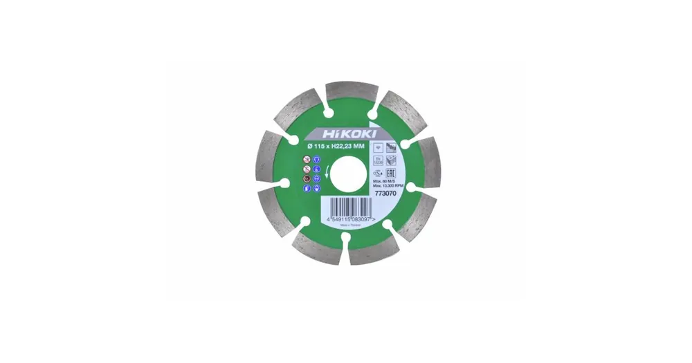 HIKOKI Diamanttrennscheibe 115x10,0x22,23 mm Universal ds 773070 Preisknaller