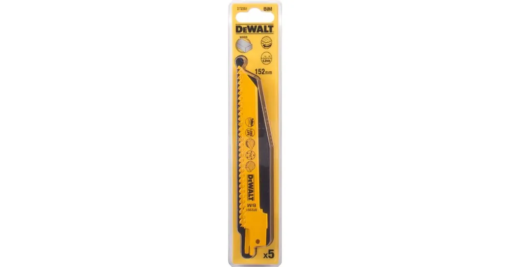 Nur Heute DeWALT Bimetall-Sägeblatt für Holz und Kunststoff, 152 mm (5 Stück) DT2351