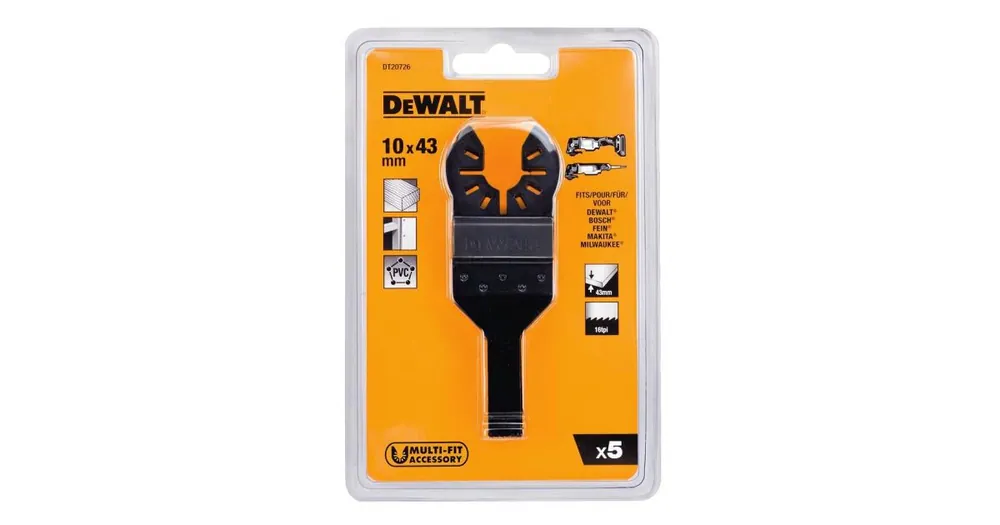 DeWALT Sägeblätter (5 Stück) zum Schneiden von Details 10 x 43 mm (5 x DT20706) DT20726 Sale