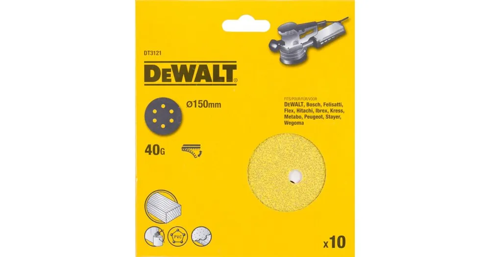 DeWALT Klett-Schleifscheibe 150 mm K63 (10 Stück) DT3122 Saisonangebot