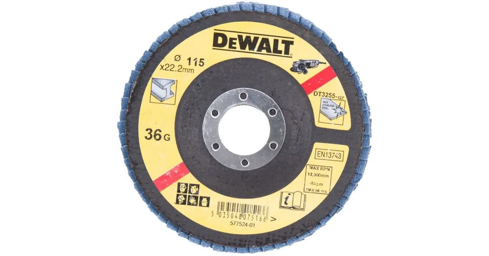 DeWALT Konvexe Fächerscheibe für Metall 125 x 22,2 mm x 36G DT3265 Preisreduziert