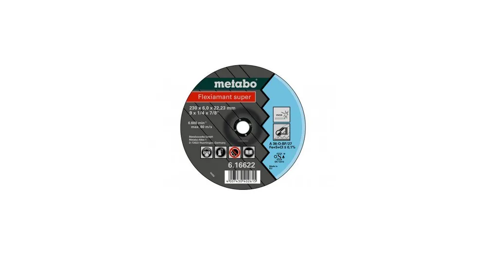Preisknaller METABO Schleifscheibe Flexiamant SUPER 100x6,0x16,0 INOX, SF 27 - 616735000 616735000
