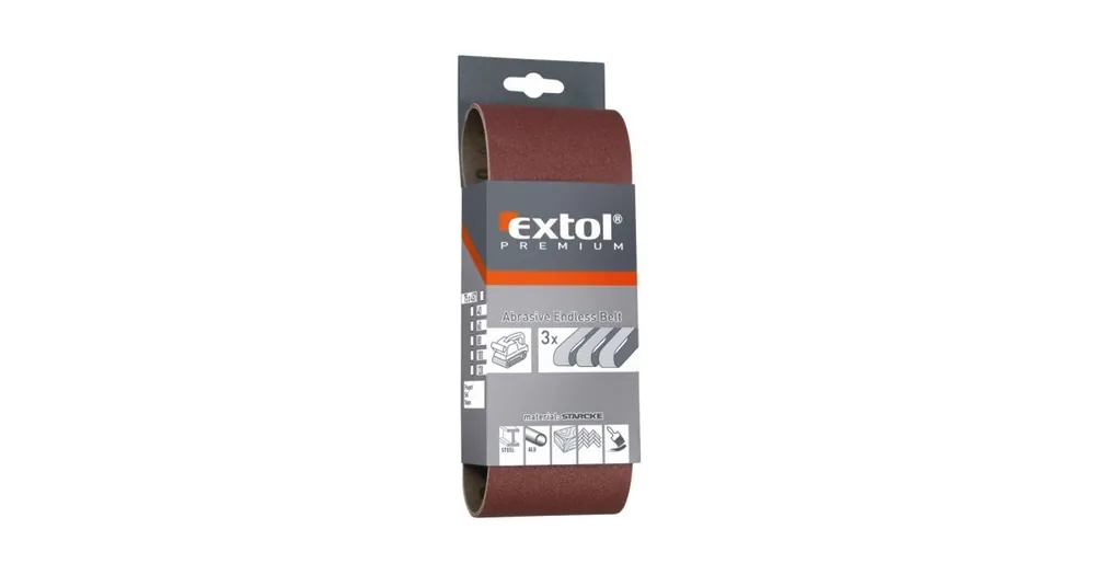 Preisknaller EXTOL PREMIUM Schleifband, 3er-Pack, 75 x 457 mm, P40 8803504