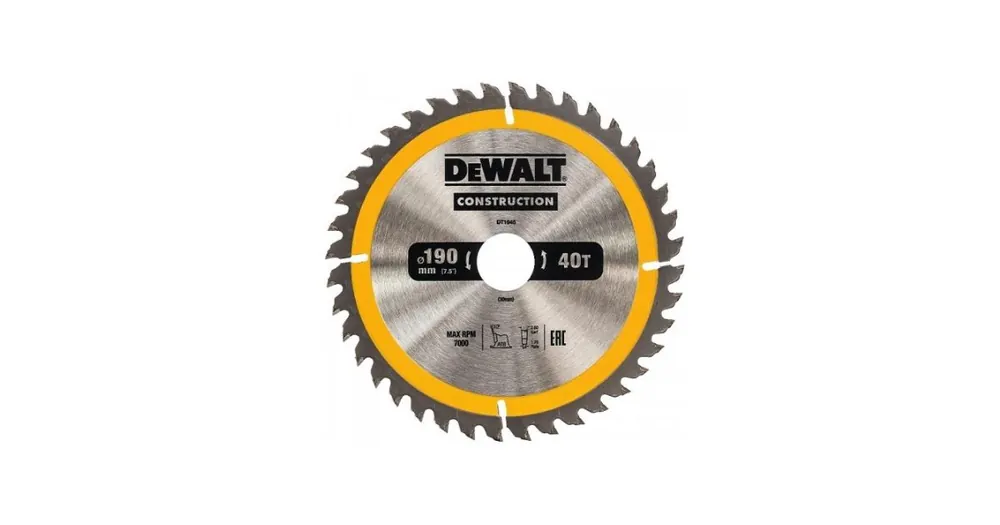 Sonderaktion DeWALT Sägeblatt 190 x 30 mm, 40 Zähne, ATB 10°, Blattbreite 1,7 mm, Universalschnitt DT1945
