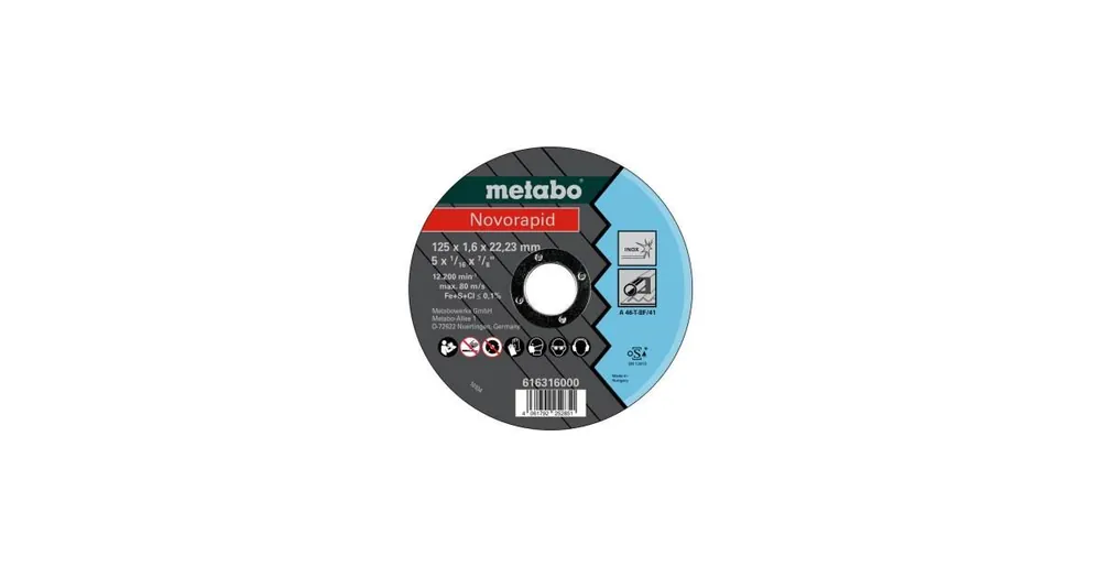 METABO Novorapid 125 x 1,6 x 22,23 Inox, TF 41 616316000 Direktkauf