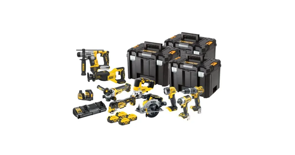 DeWalt Akku-Bürstenlos-Kombiwerkzeug-Set 18V/4x5,0Ah DCK1012P4T Mega-Angebot