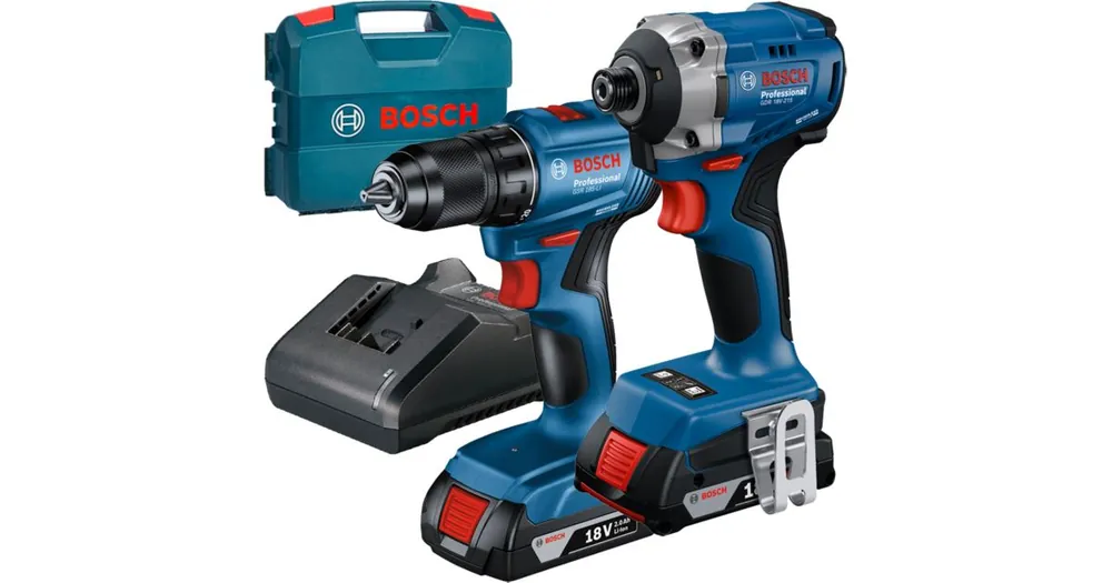 Günstig BOSCH Akku-Werkzeugset GDR 18V-215 + GSR 185-L 06019N2023