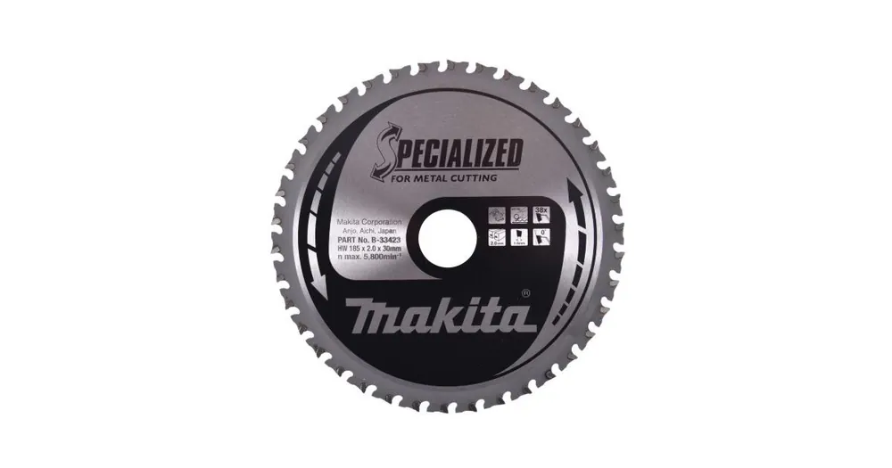 Echt MAKITA Sägeblatt Stahl SPECIALIZED 185x2x30mm 38 Zähne B-33423