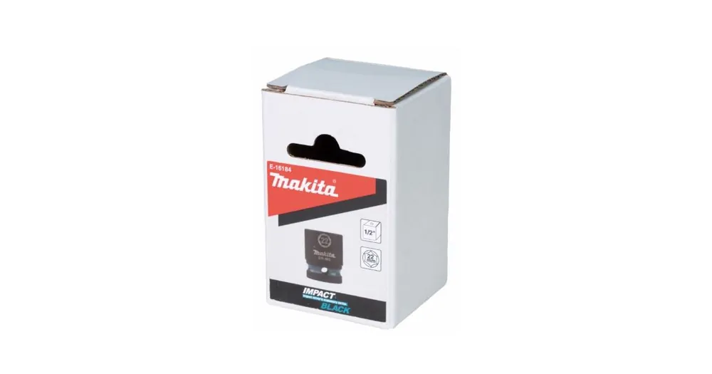 Zertifiziert MAKITA Steckschlüssel 1/2", Vierkant, IMPACT BLACK, 22 mm E-16184