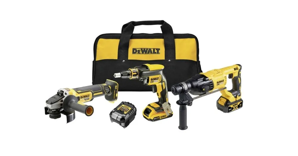 Bestpreis Dewalt 18V Kombi-Set 3-tlg. im Beutel 2x2,0 Ah DCK308DM