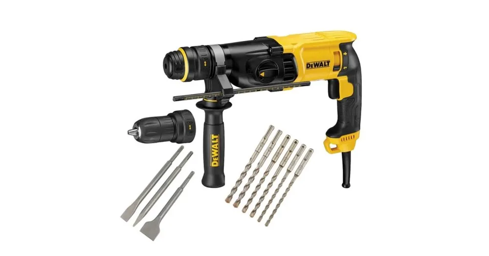 Dewalt SDS Plus 2 kg kombiniertes Bohrhammer- + Meißel- und Bohrerset D25134KP Sonderaktion