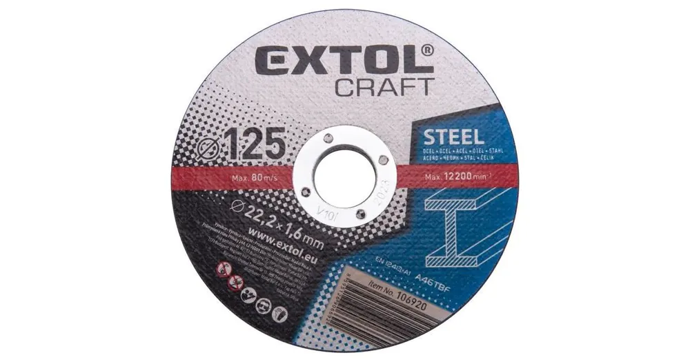 Neuheit EXTOL Metalltrennscheiben, 5 Stück, Durchmesser 125 x 1,6 x 22,2 mm 106920