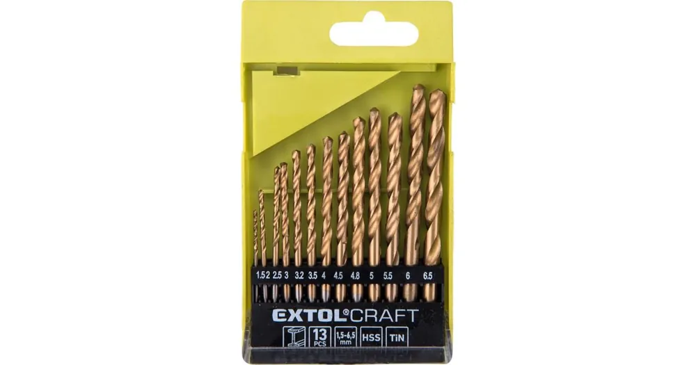 EXTOL Metallbohrer, 13-teiliges Set, Durchmesser 1,5–6,5 mm, HSS 1113A Neu Im Sortiment