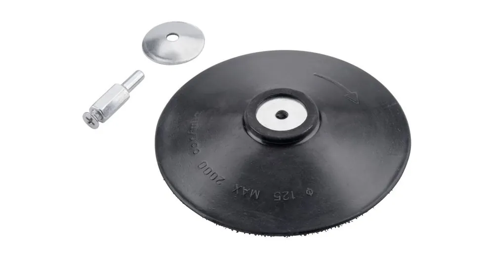 Markenware EXTOL Schleifscheibenhalter für Bohrmaschine - Klettverschluss, Durchmesser 125 mm 108400