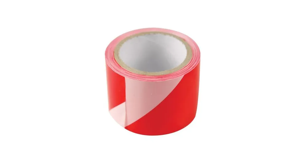 EXTOL Warnband rot-weiß, 75 mm x 100 m, PE 9565 Echt