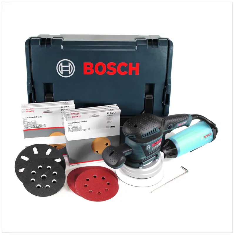 Bosch GEX 125 - 150 AVE Professional 400 W Exzenterschleifer in L-Boxx mit 50x C470 Best for Wood and Paint Schleifblatt + Zubehör ( 060137B103 ) Online Kaufen
