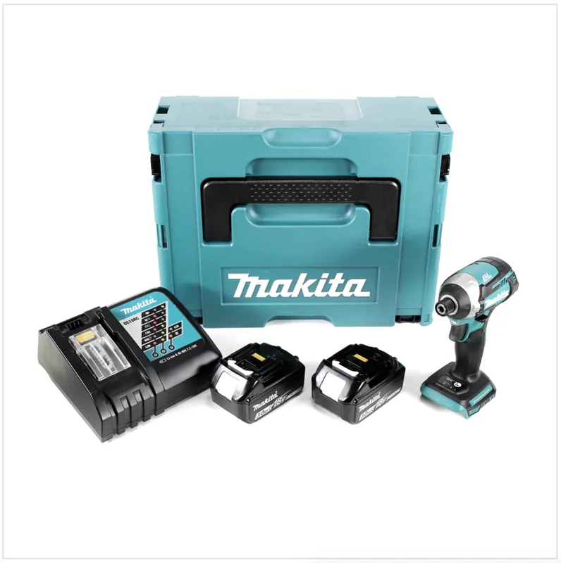 Highlight Makita DTD 154 RFJ Akku Schlagschrauber 18V 1/4" 175Nm Brushless + 2x Akku 3,0Ah + Ladegerät + Makpac