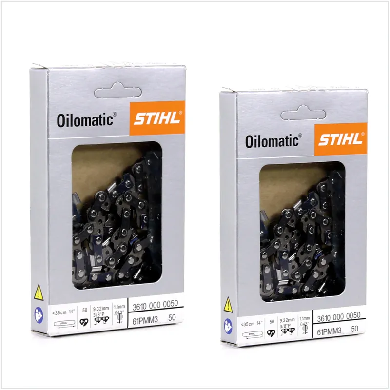 Garantierte Lieferung 2x STIHL Oilomatic Sägekette Picco Micro Mini 3 (PMM3) Halbmeißel 3/8"P 1,1mm 35 cm ( 3610 000 0050 )