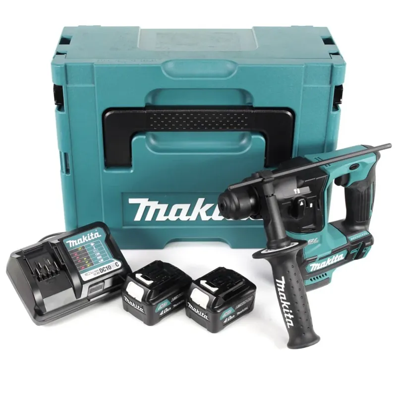 Solange Der Vorrat Reicht Makita HR 166 DSMJ Akku Bohrhammer 10,8V SDS-Plus Brushless im Makpac + 2x 4,0Ah Akku + Ladegerät
