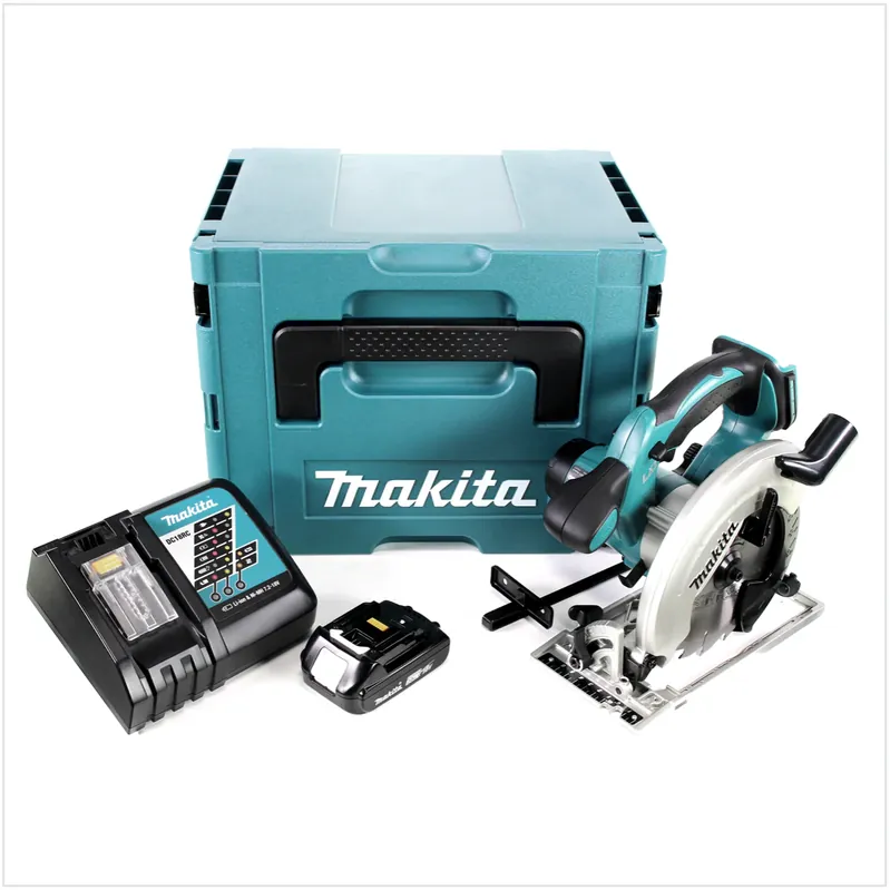 Zertifiziert Makita DSS 611 RA1J Akku Handkreissäge 18 V 165 mm + 1x Akku 2,0 Ah + Ladegerät + Makpac