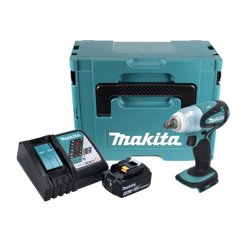 Makita DTW 251 RT1J Akku Schlagschrauber 18 V 230 Nm 1/2" + 1x Akku 5,0 Ah + Ladegerät + Makpac Aktuell