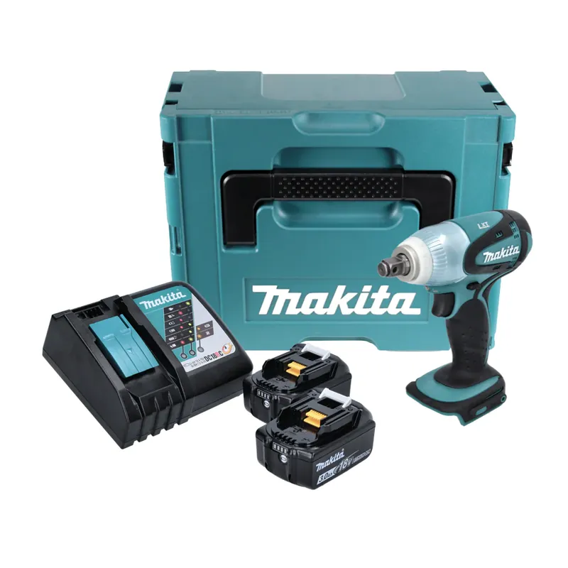 Makita DTW 251 RFJ Akku Schlagschrauber 18 V 230 Nm 1/2" + 2x Akku 3,0 Ah + Ladegerät + Makpac Heißes Angebot