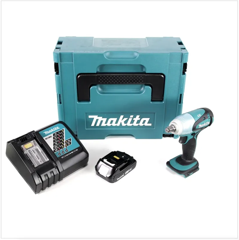 Geprüft Makita DTW 251 RA1J Akku Schlagschrauber 18 V 230 Nm 1/2" + 1x Akku 2,0 Ah + Ladegerät + Makpac