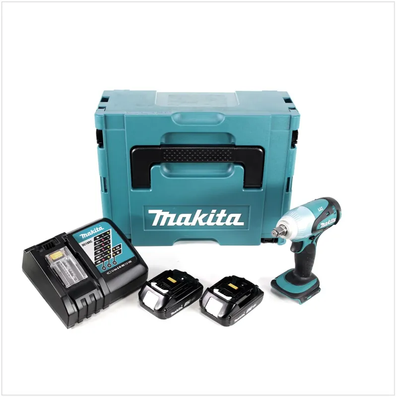 Makita DTW 251 RAJ Akku Schlagschrauber 18 V 230 Nm 1/2" + 2x Akku 2,0 Ah + Ladegerät + Makpac Neu Im Sortiment