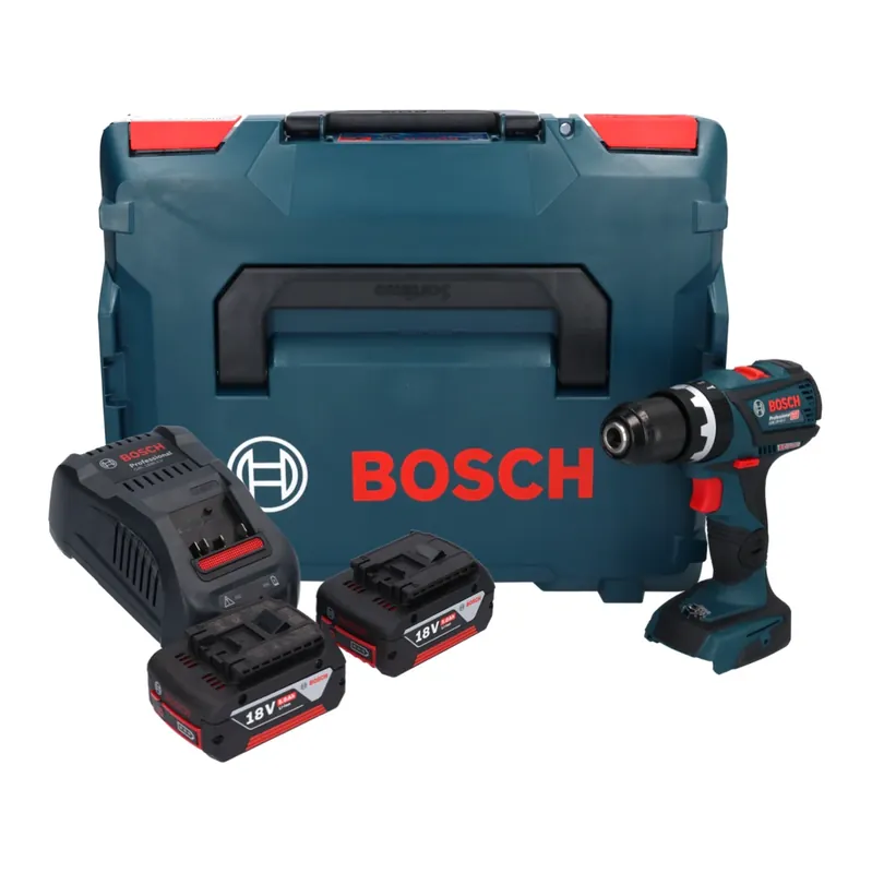 Online Kaufen Bosch GSB 18V-60 C Professional Akku Schlagbohrschrauber 18 V 60 Nm Brushless + 2x Akku 5,0 Ah + Ladegerät + L-Boxx