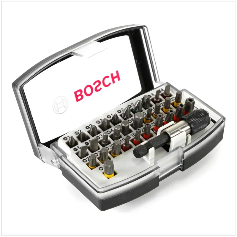 Angebot Bosch 32 teiliges Bit Set in robuster Box grau ( 2607017319 )