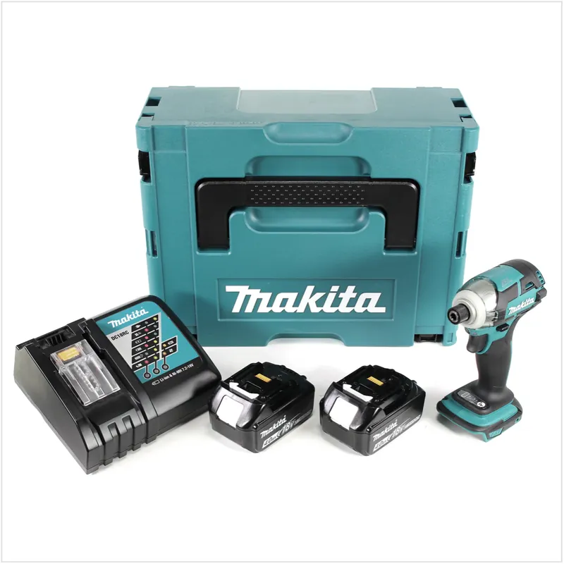 Garantierte Lieferung Makita DTD 148 RMJ 18 V Li-ion Akku Brushless Schlagschrauber im Makpac + 2x BL 1840 B 4,0 Ah Li-Ion Akku + 1x DC 18 RC Ladegerät